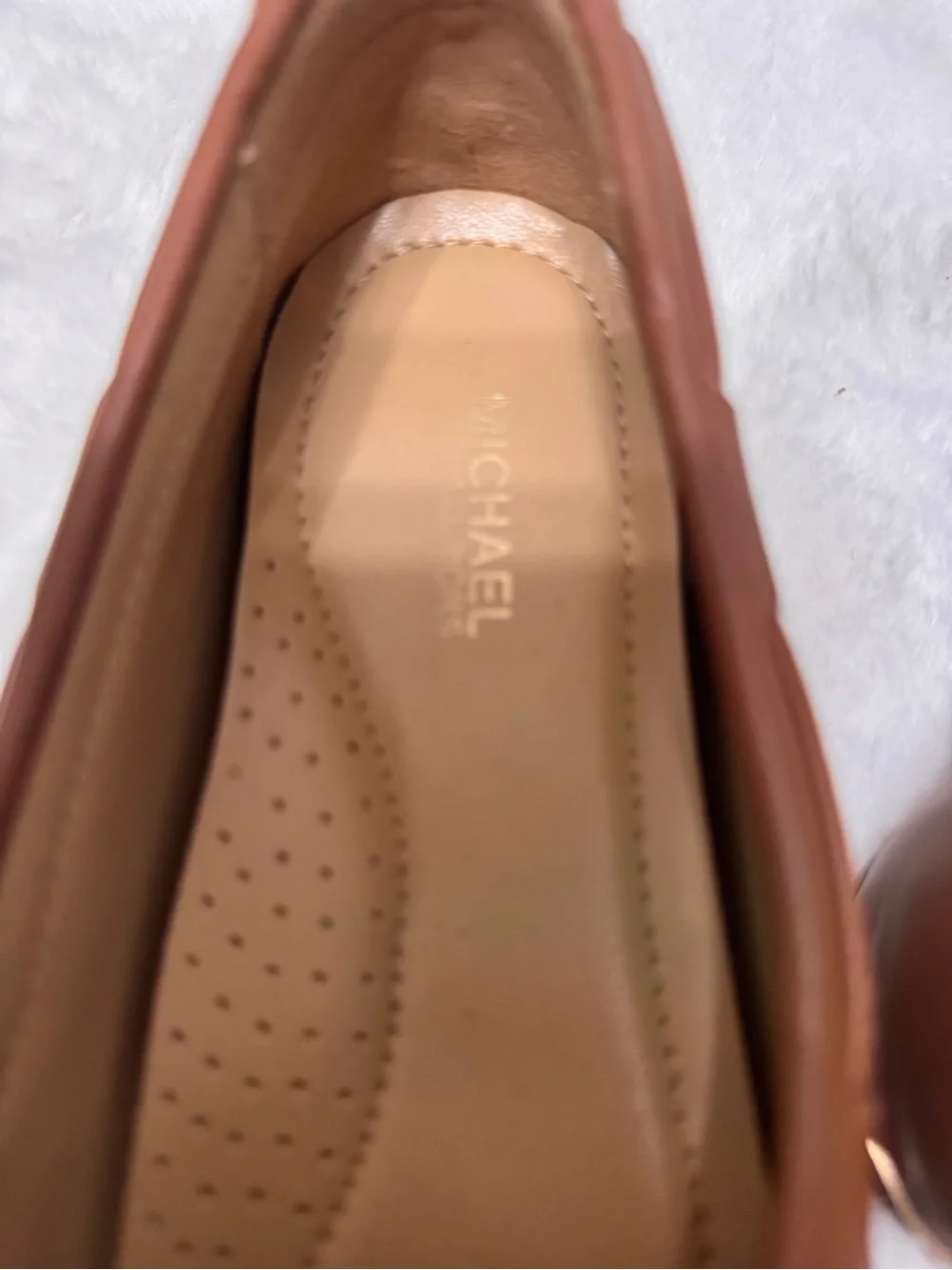 Michael Kors Brown Leather Moccasin Loafers